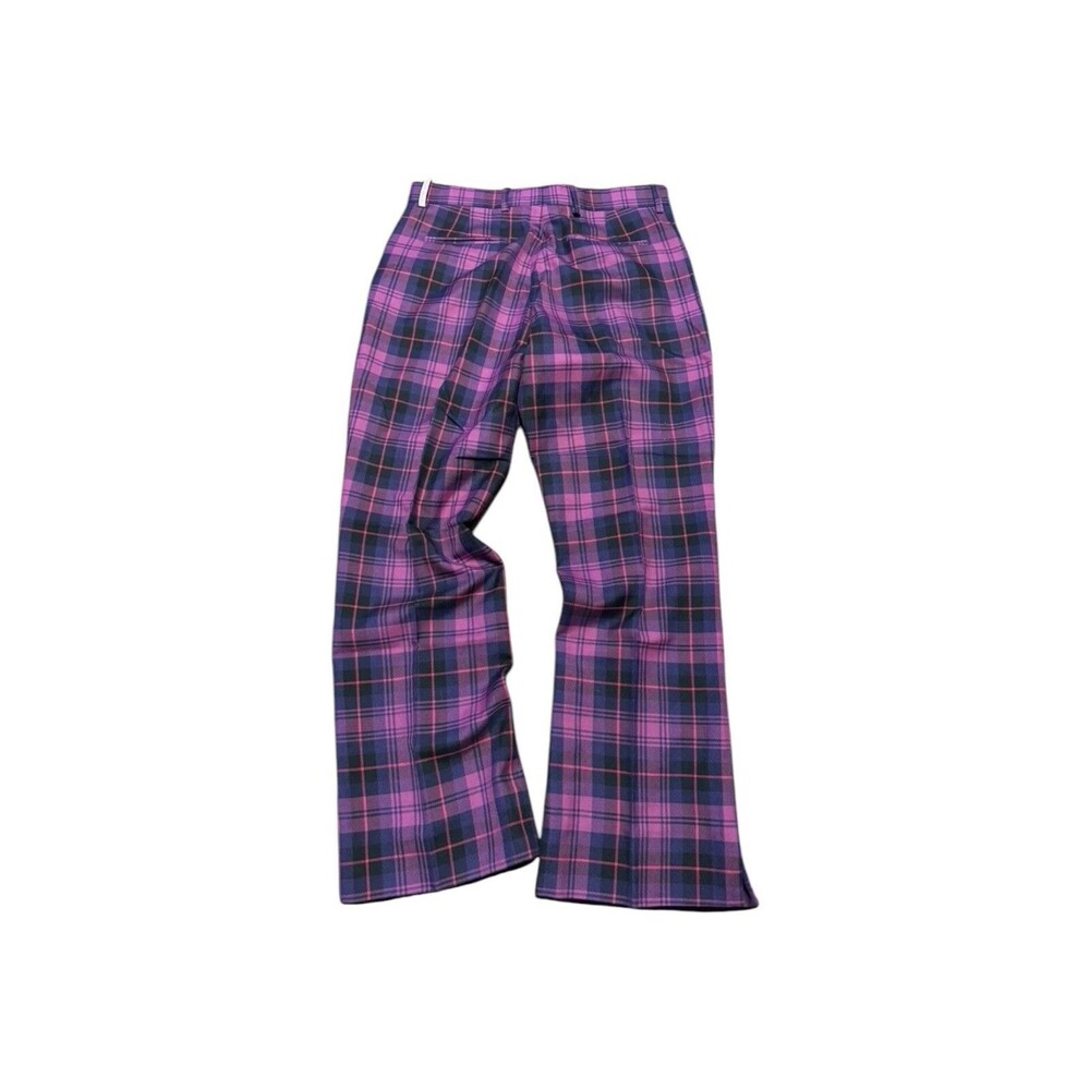 Ian Poulter IJP Men’s Golf Design Pants Trousers Cuffed Wool/Poly Blend Plaid UK